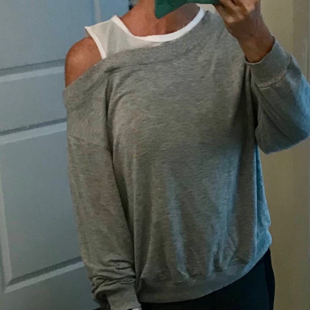 One Shoulder Jersey top with built-in tank